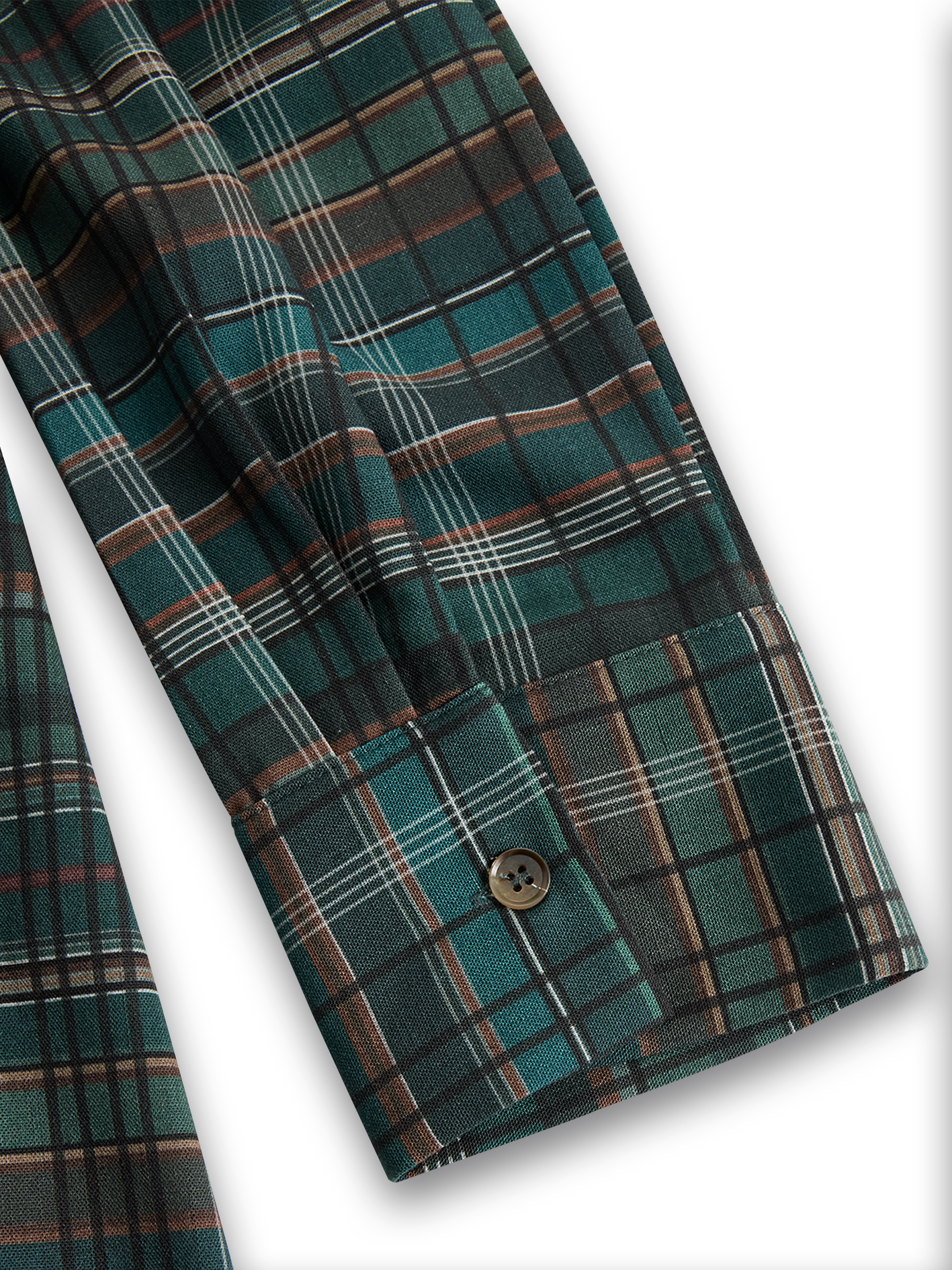 Plaid Lapel Single-Breasted Shirt Maxi Dress