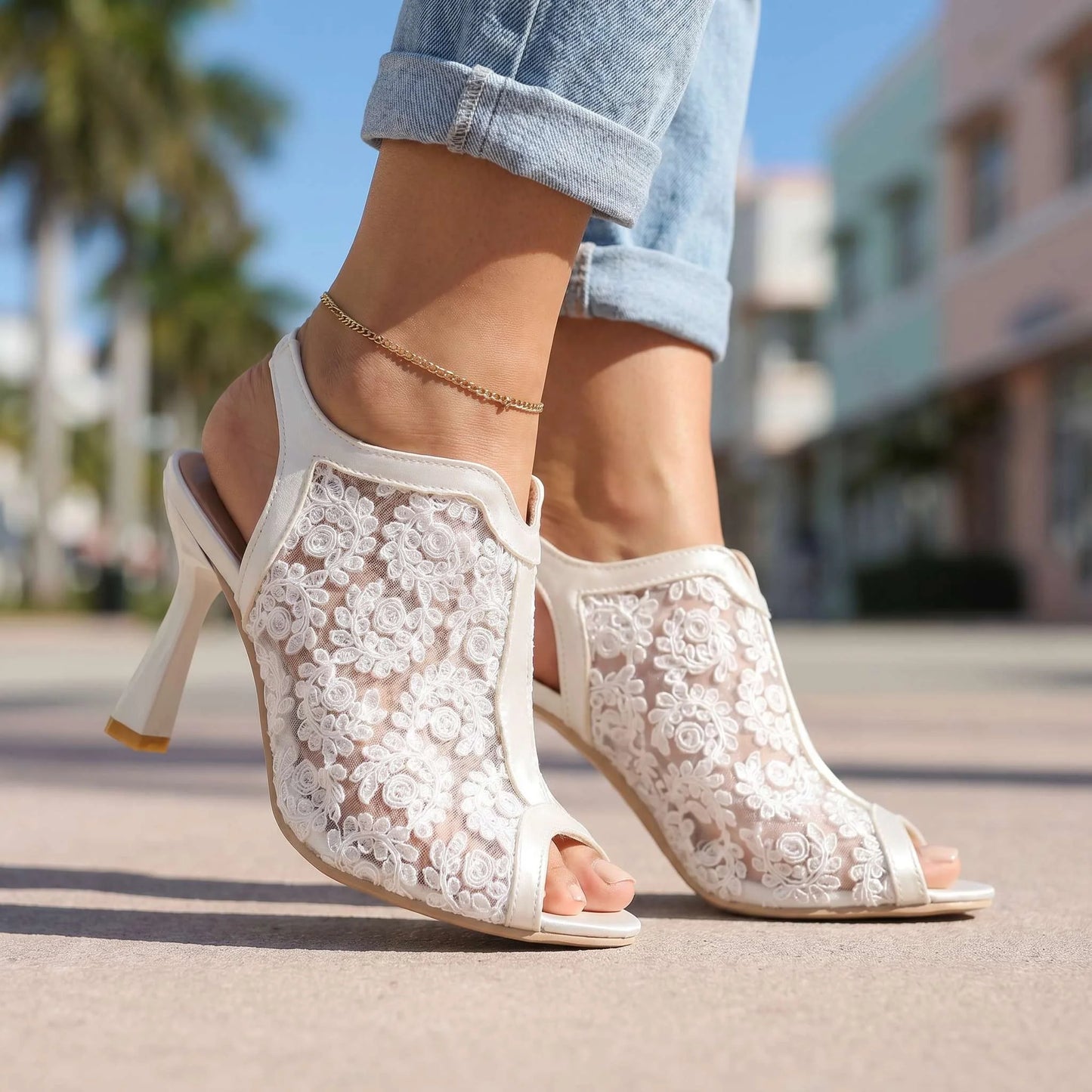 Gloriana Floral Heels
