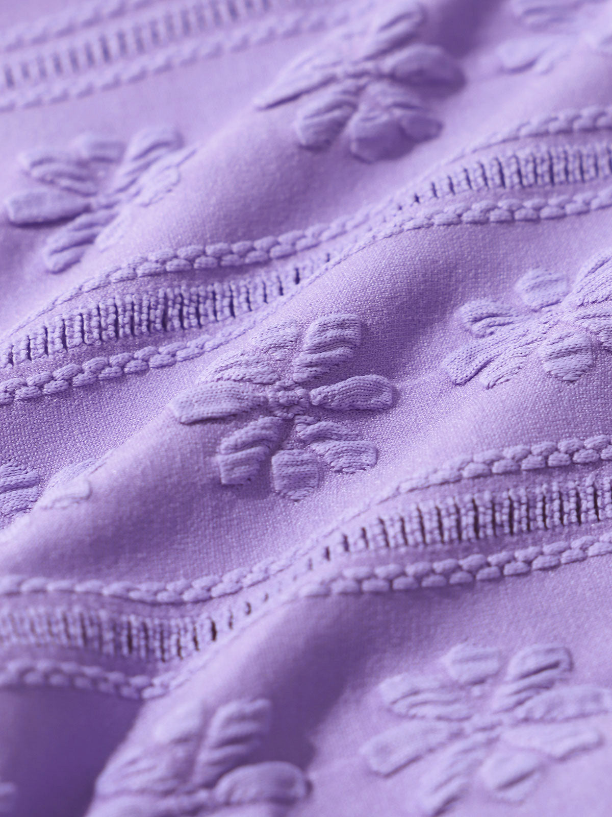 Purple Jacquard Knot Bikini Top