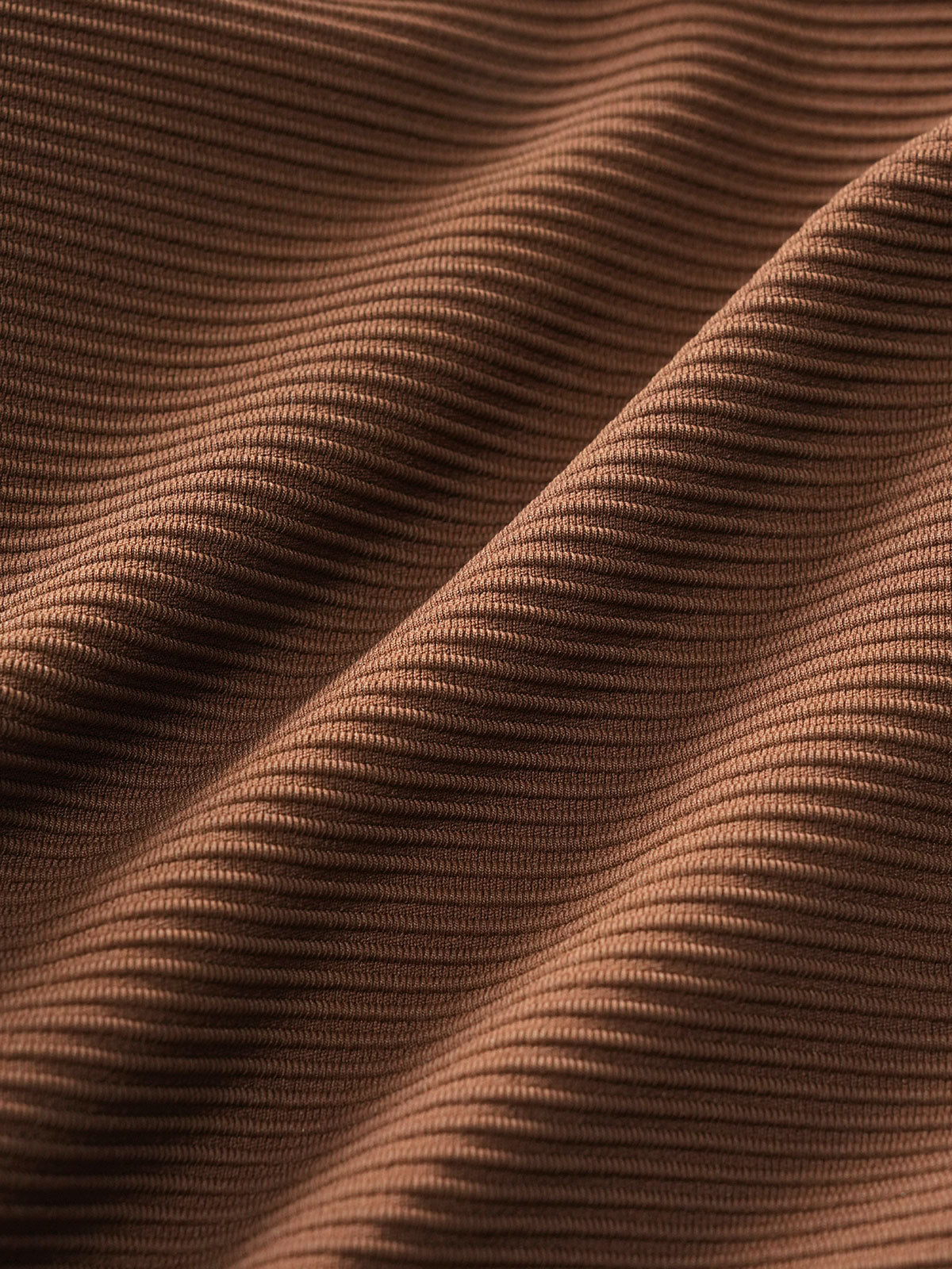 Brown Contrast Trim V-Cut Bikini Bottom