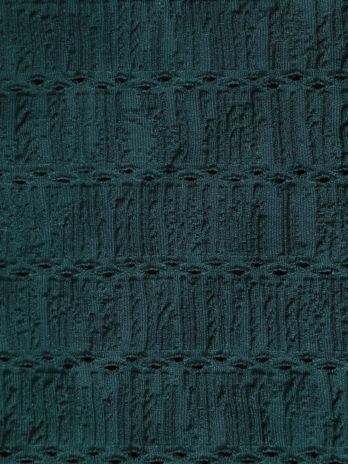 Dark Green Textured Natural Waisted Bikini Bottom