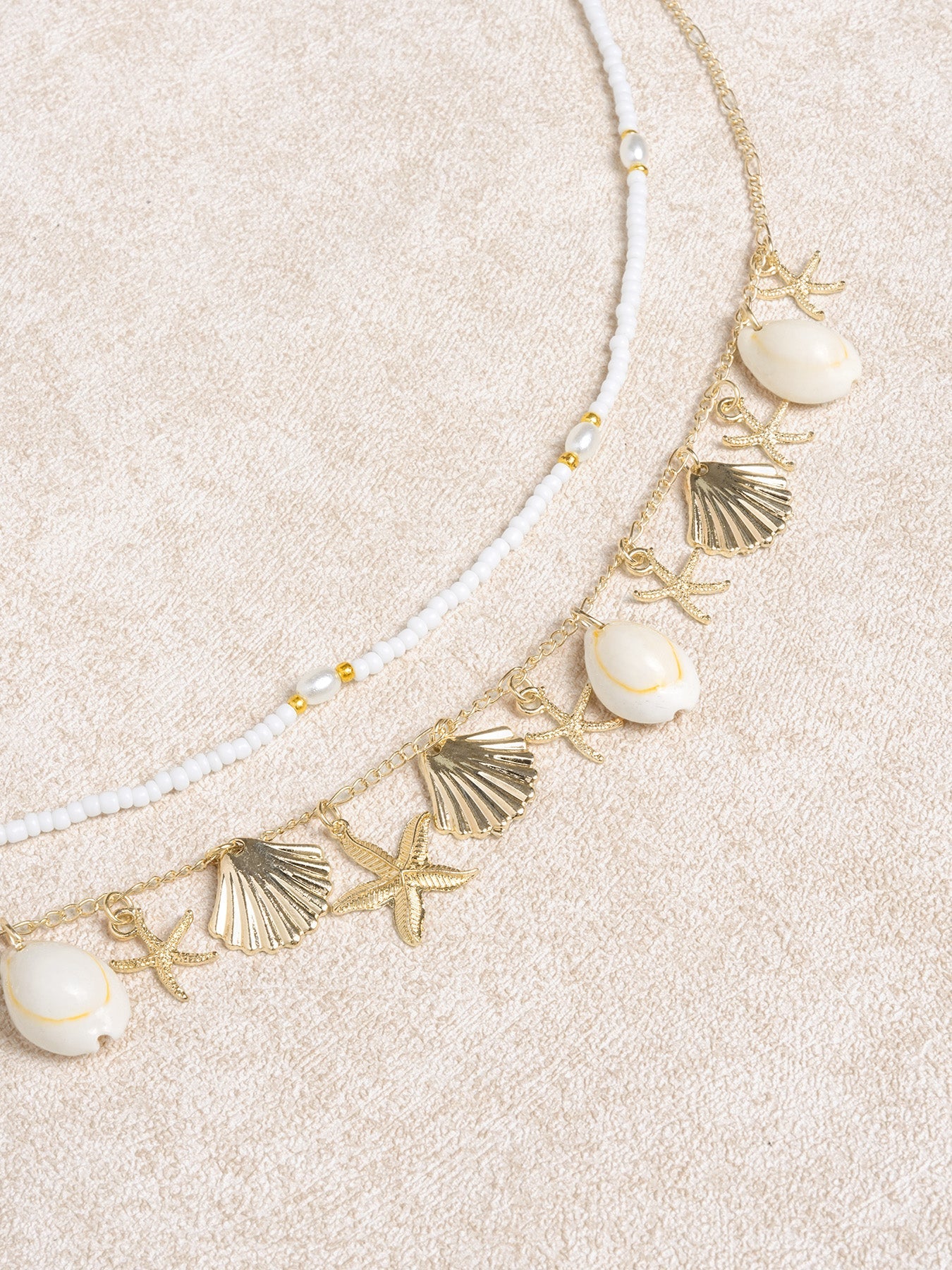 Gold Starfish Pearl Shell Waist Chain