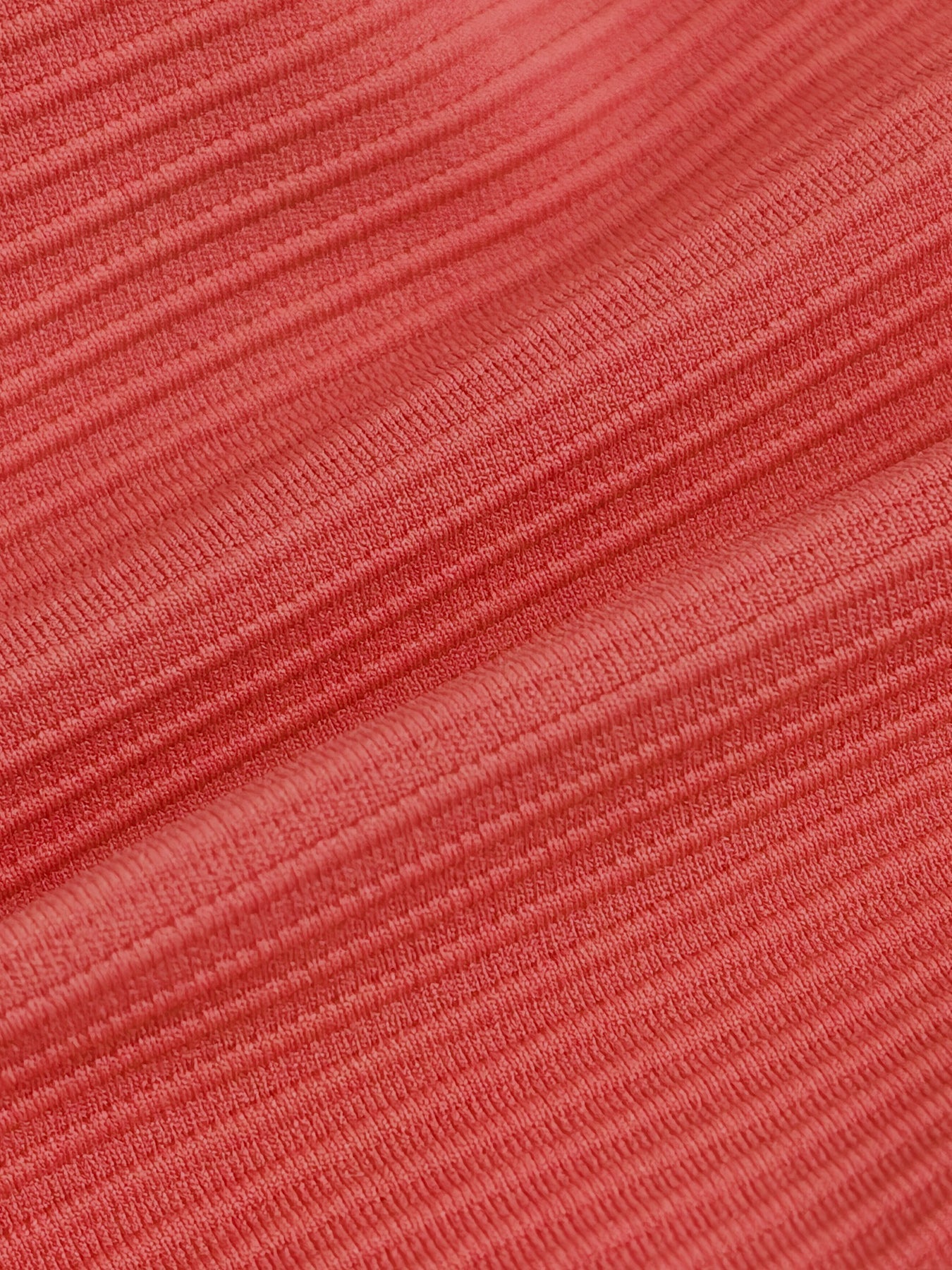 Coral Red Twist Backless Bikini Top