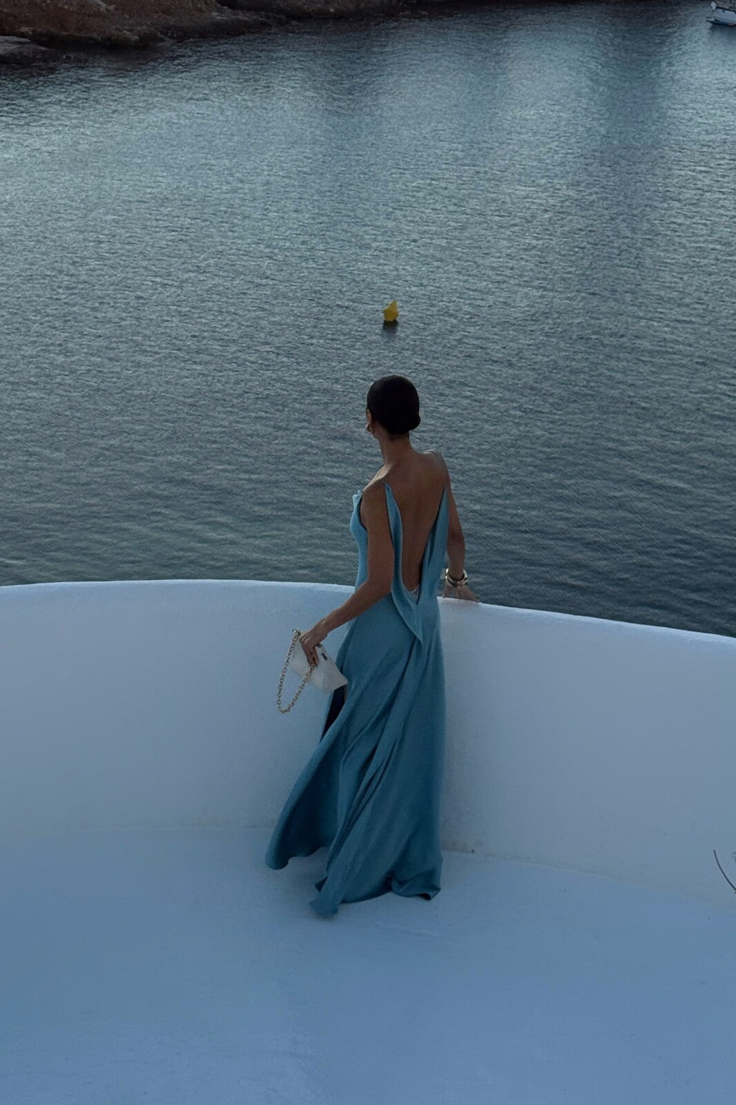Blue Deep Backless Dress 💙✨
