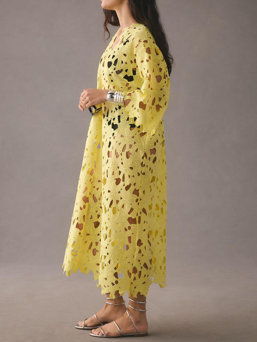 Lace Beach Cover-Up Midi Dress
