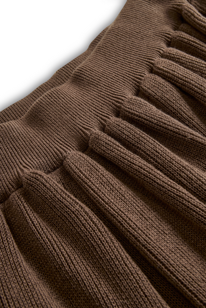 Round Neck Knitted Sweater & Skirt Set