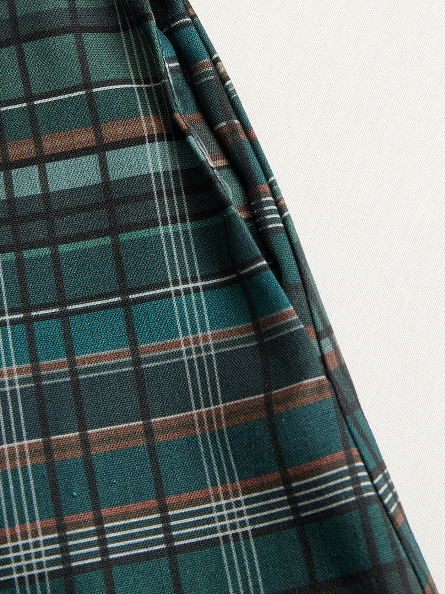 Plaid Lapel Single-Breasted Shirt Maxi Dress
