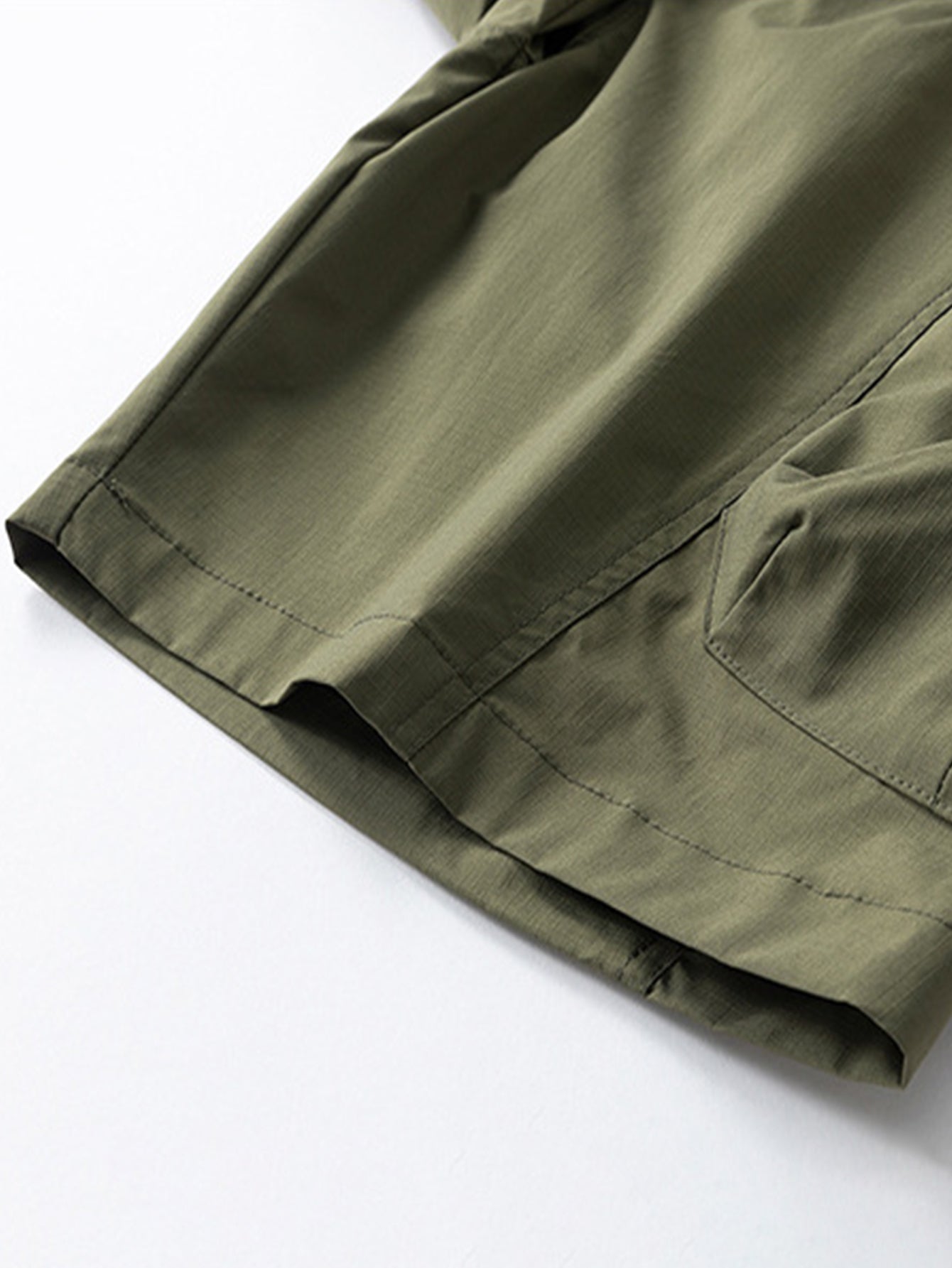 Drawstring Nylon Cargo Shorts