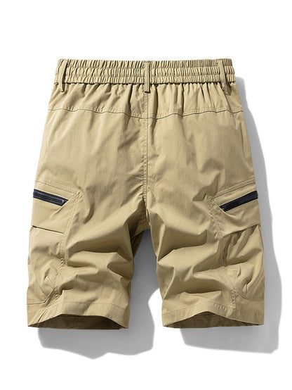 Drawstring Nylon Cargo Shorts