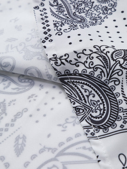 Paisley Button Up Shirt & Swim Shorts
