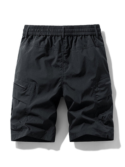 Drawstring Nylon Cargo Shorts