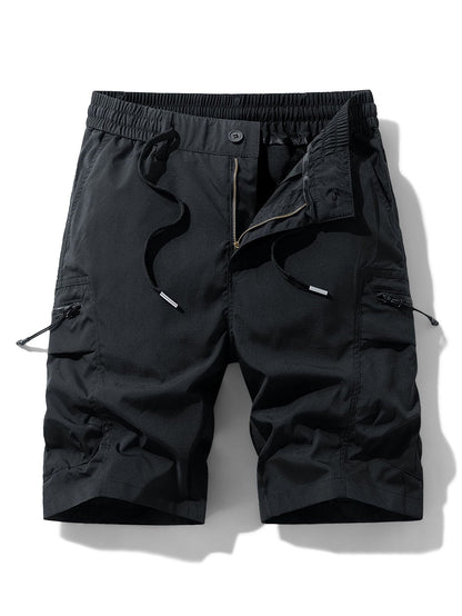 Drawstring Nylon Cargo Shorts