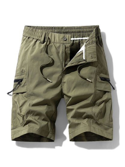 Drawstring Nylon Cargo Shorts