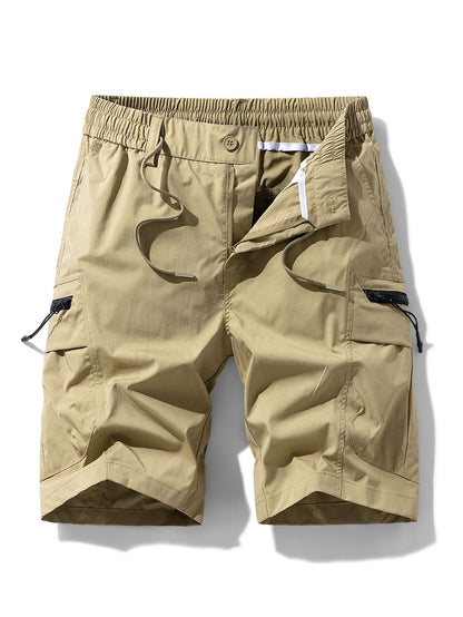 Drawstring Nylon Cargo Shorts