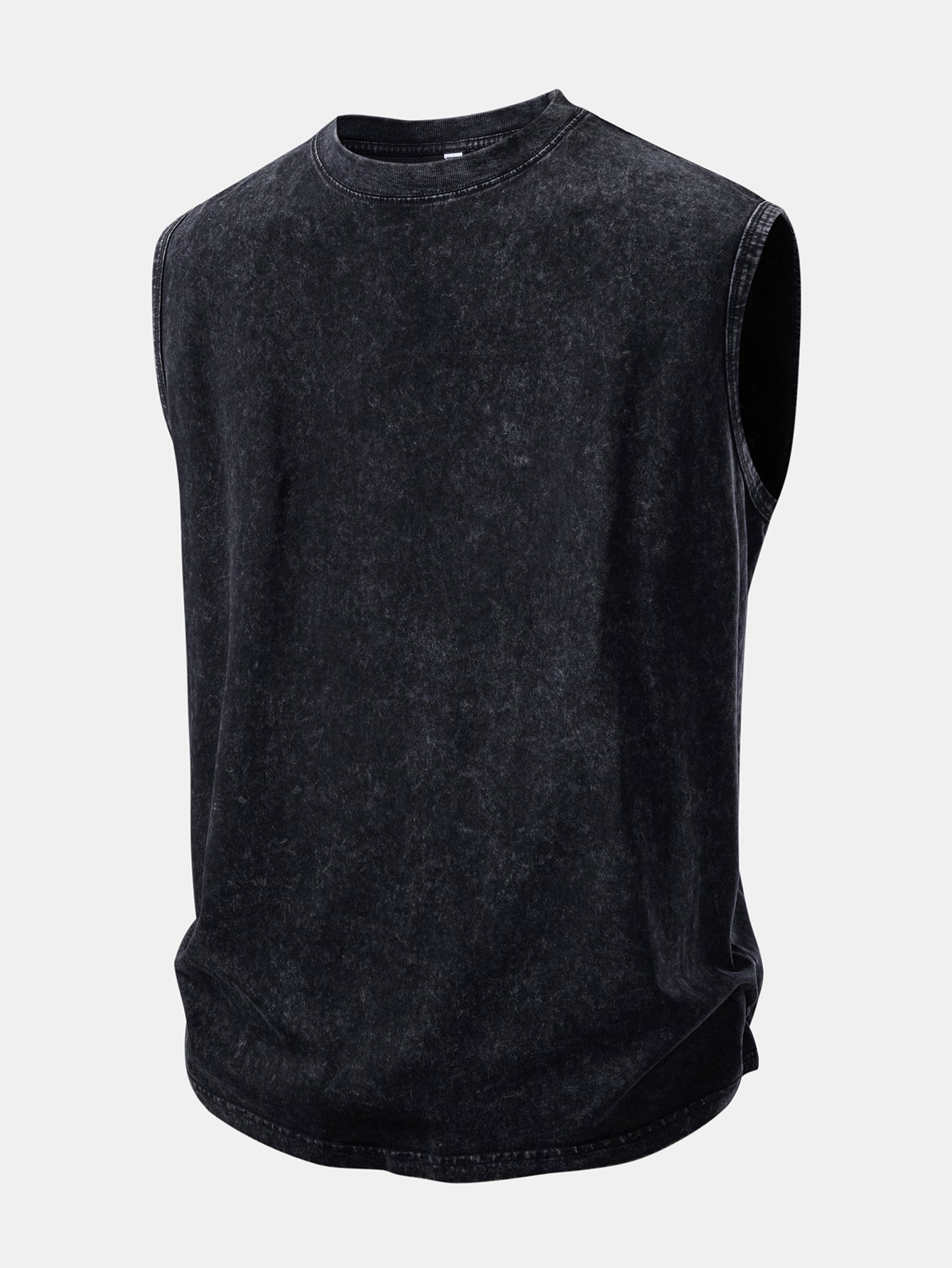Washed Distressed Tank Top & Washed Distressed Drawstring Shorts