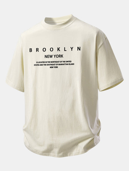 Relax Fit Brooklyn Print Cotton T-Shirt