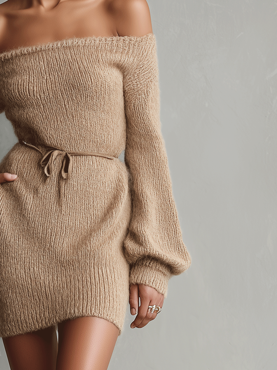 Half-High Collar Long Sleeve T-Shirt & Straight Pants Set