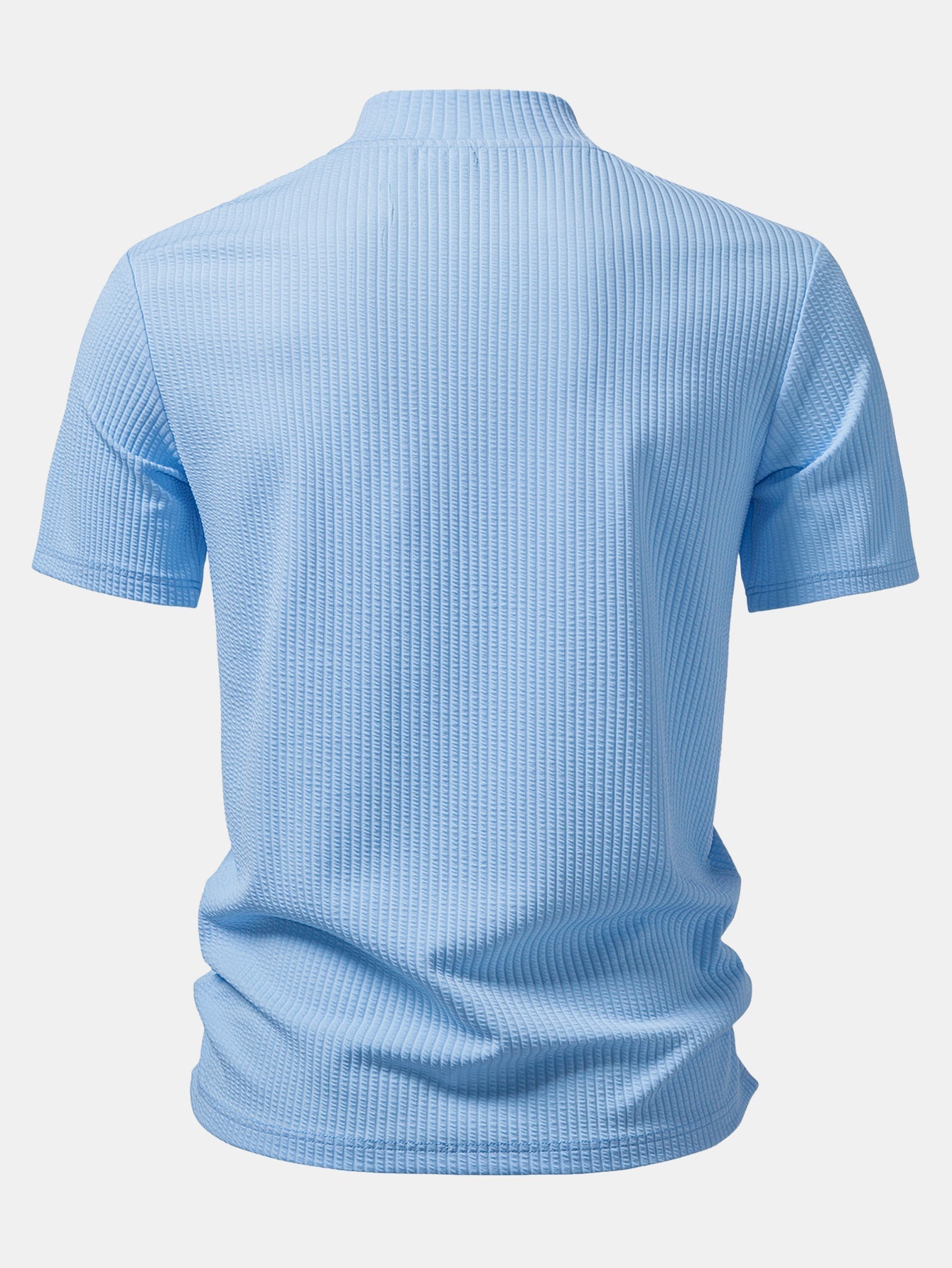 Ribbed Mock Neck T-Shirt & Straight Leg Ribbed Pants
