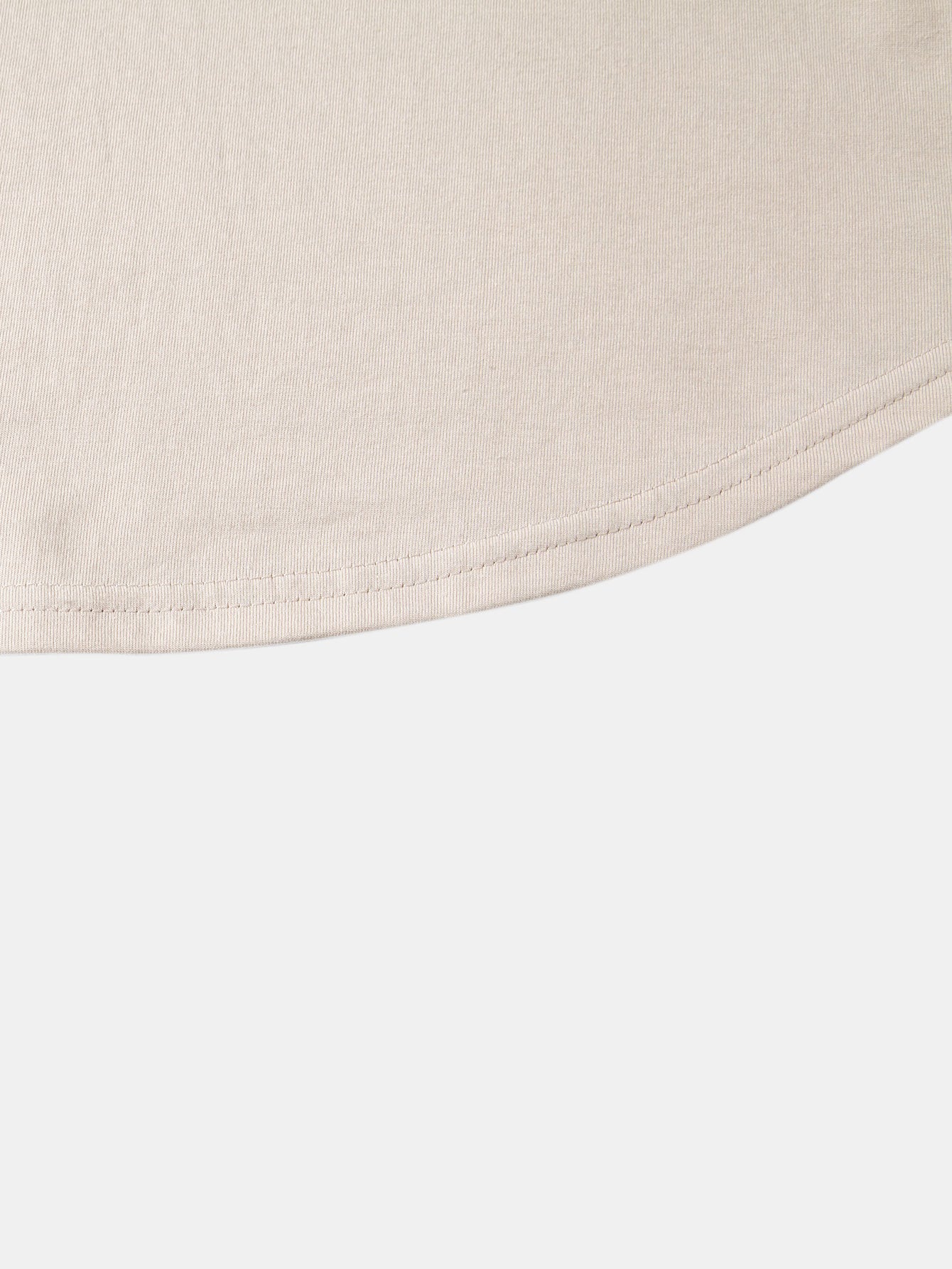 Basic Cotton Arc Hem T-Shirt