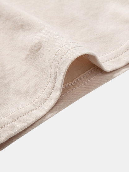 5 Pieces Basic Cotton Arc Hem T-Shirts