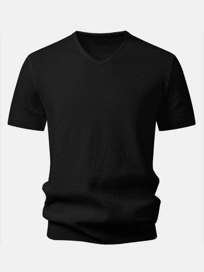V-Neck Knit T-Shirt