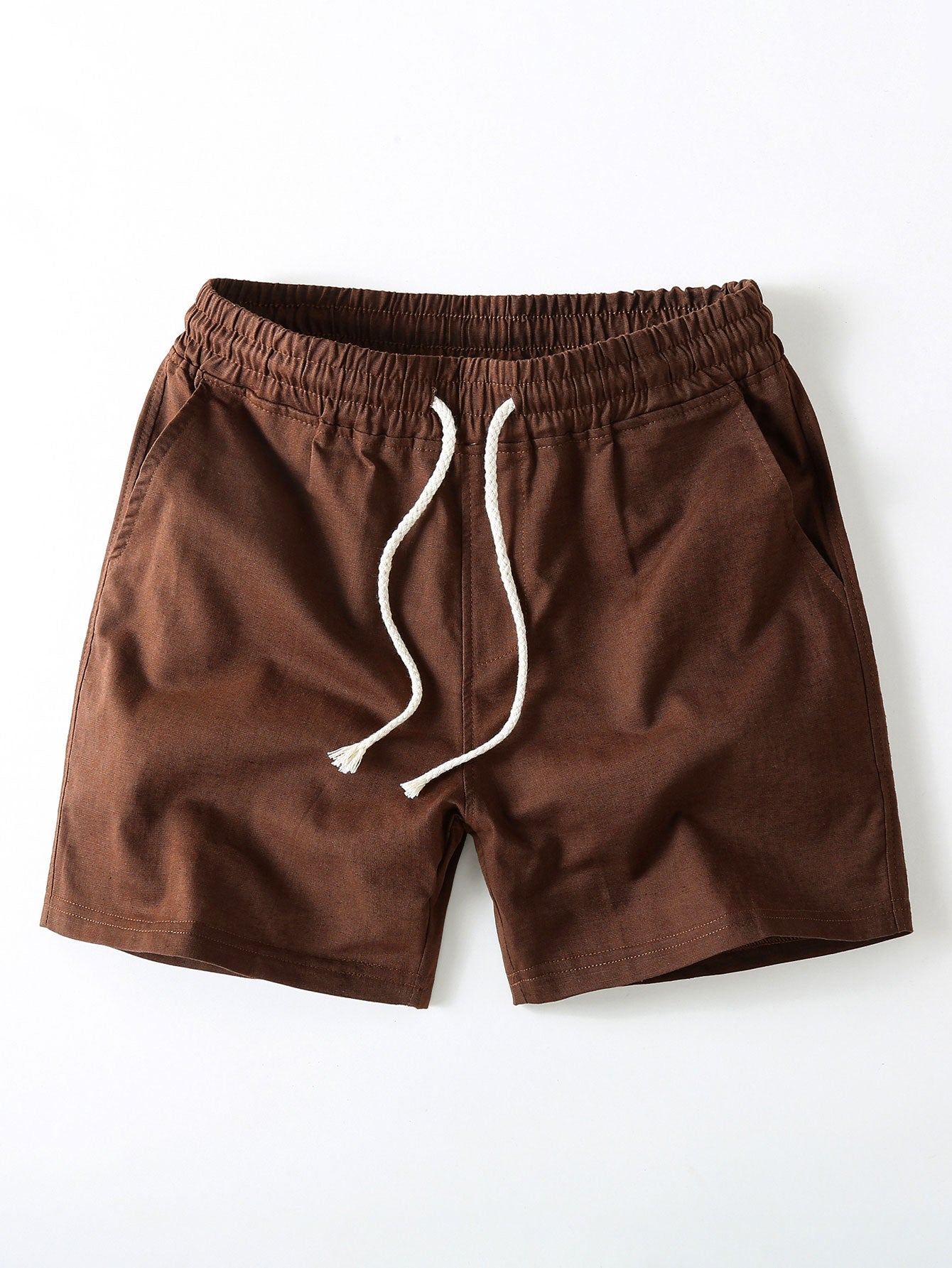 Cotton Linen Drawstring 5" Shorts
