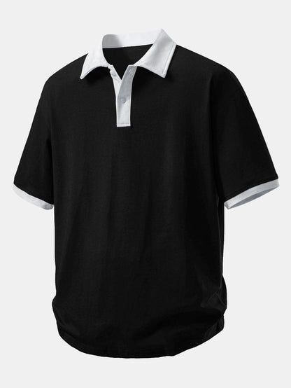 Relax Fit Contrast Cotton Polo & Cotton Drawstring 7" Shorts