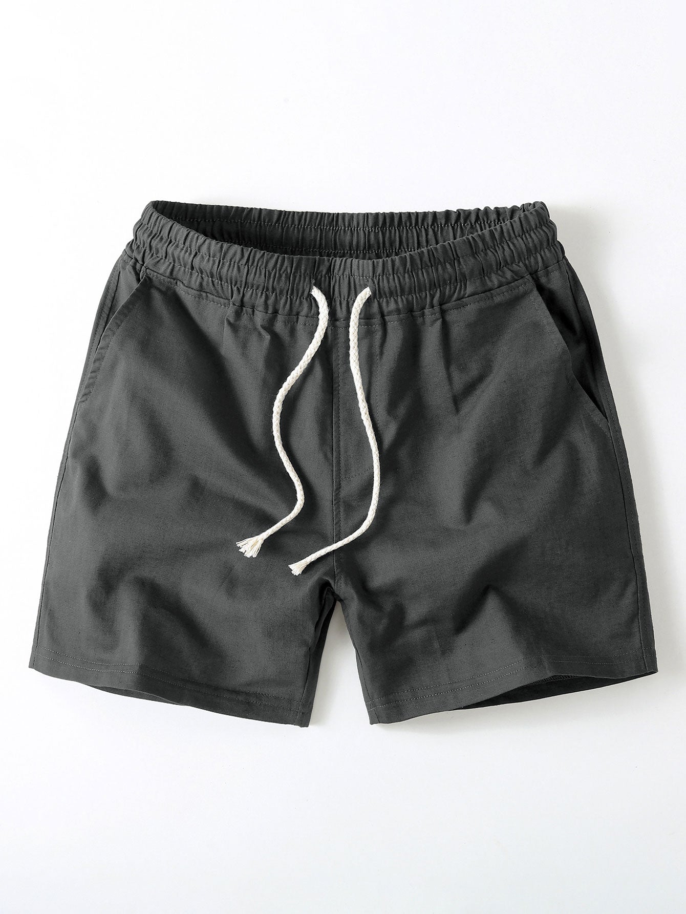 Cotton Linen Drawstring 5" Shorts