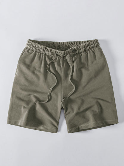 Washed Drawstring Shorts