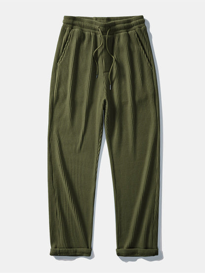 Contrast Waffle T-Shirt With Pocket & Drawstring Knitted Waffle Pants