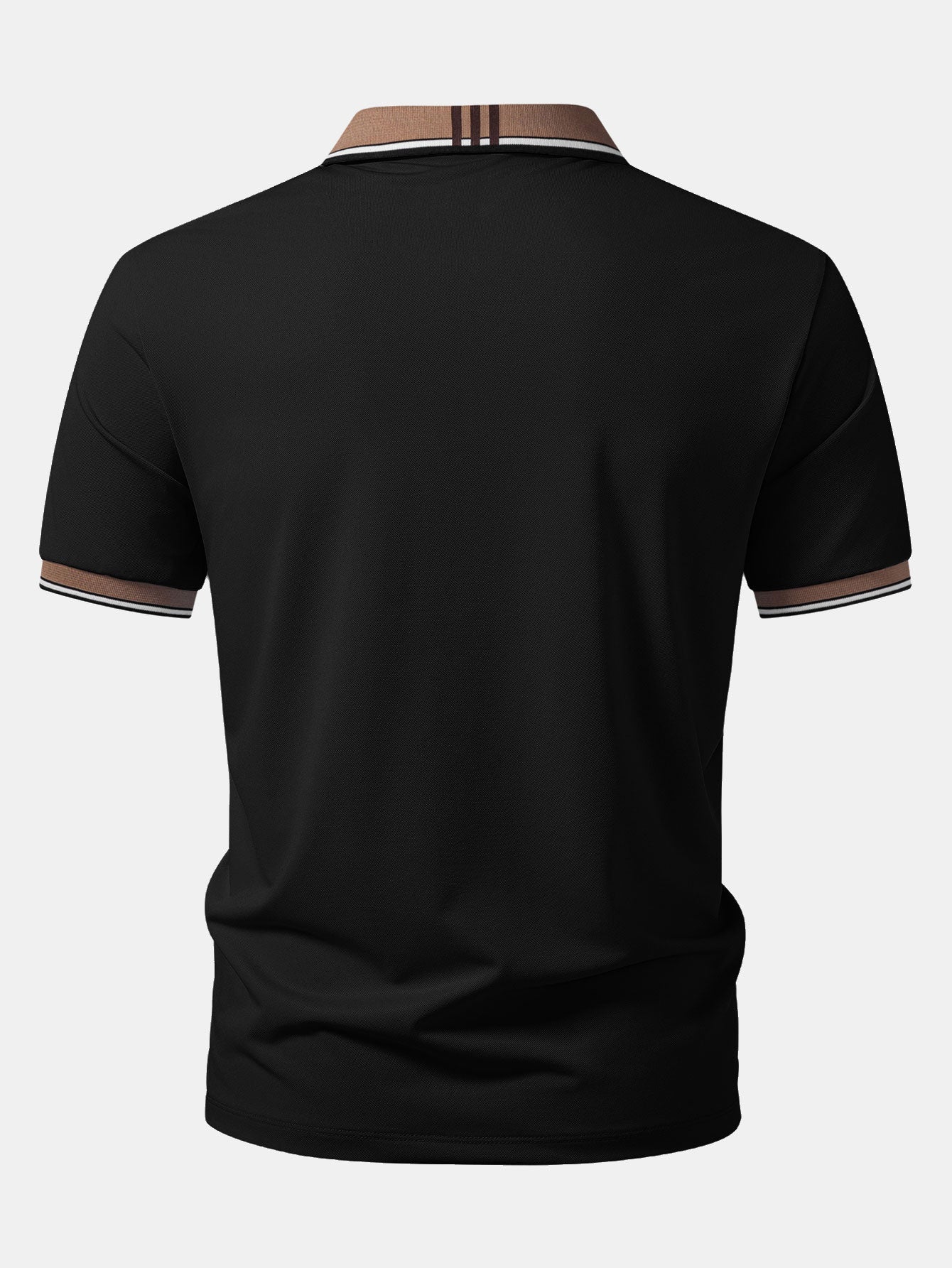 Contrast Striped Collar Polo