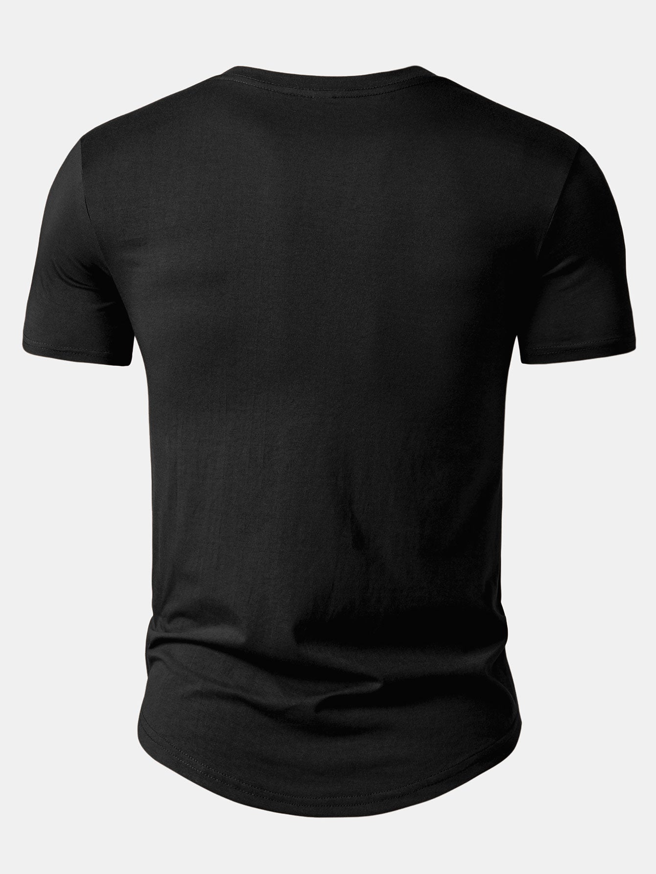 Basic Cotton Arc Hem T-Shirt