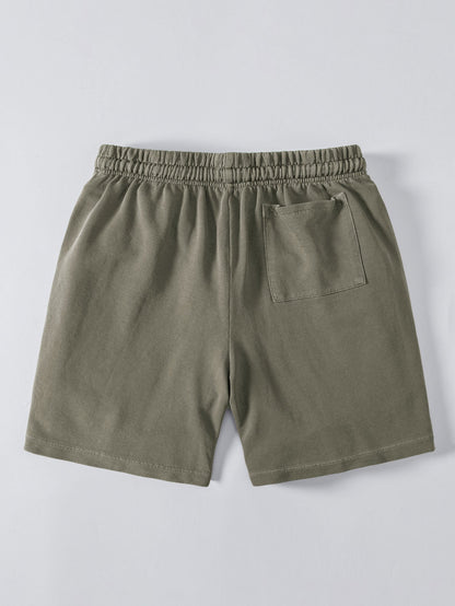 Washed Drawstring Shorts