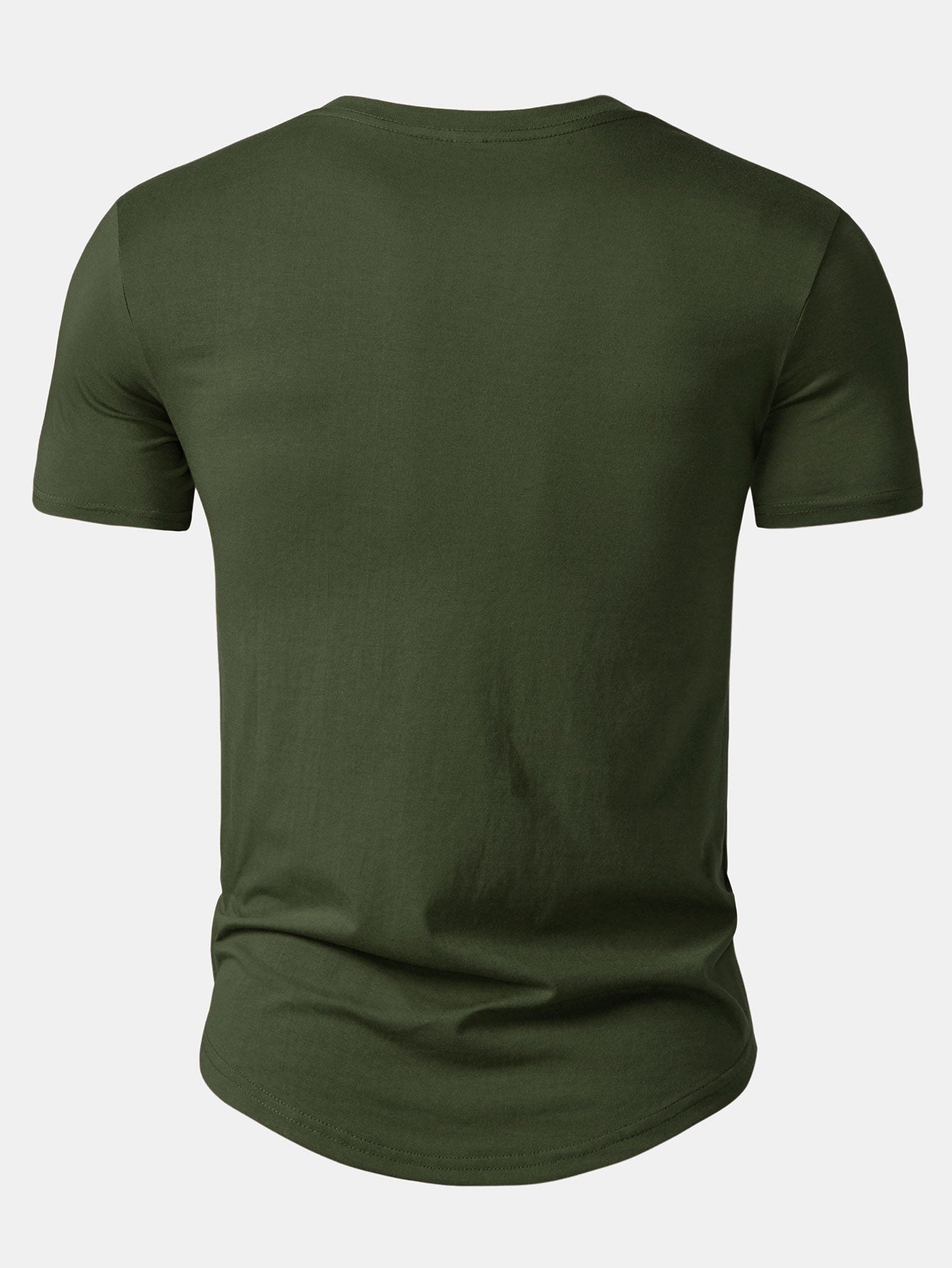 Basic Cotton Arc Hem T-Shirt