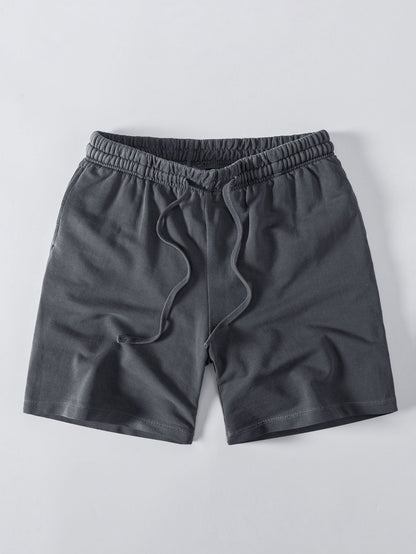 Heavyweight Washed Drop Shoulder T-Shirt & Distressed Shorts Set
