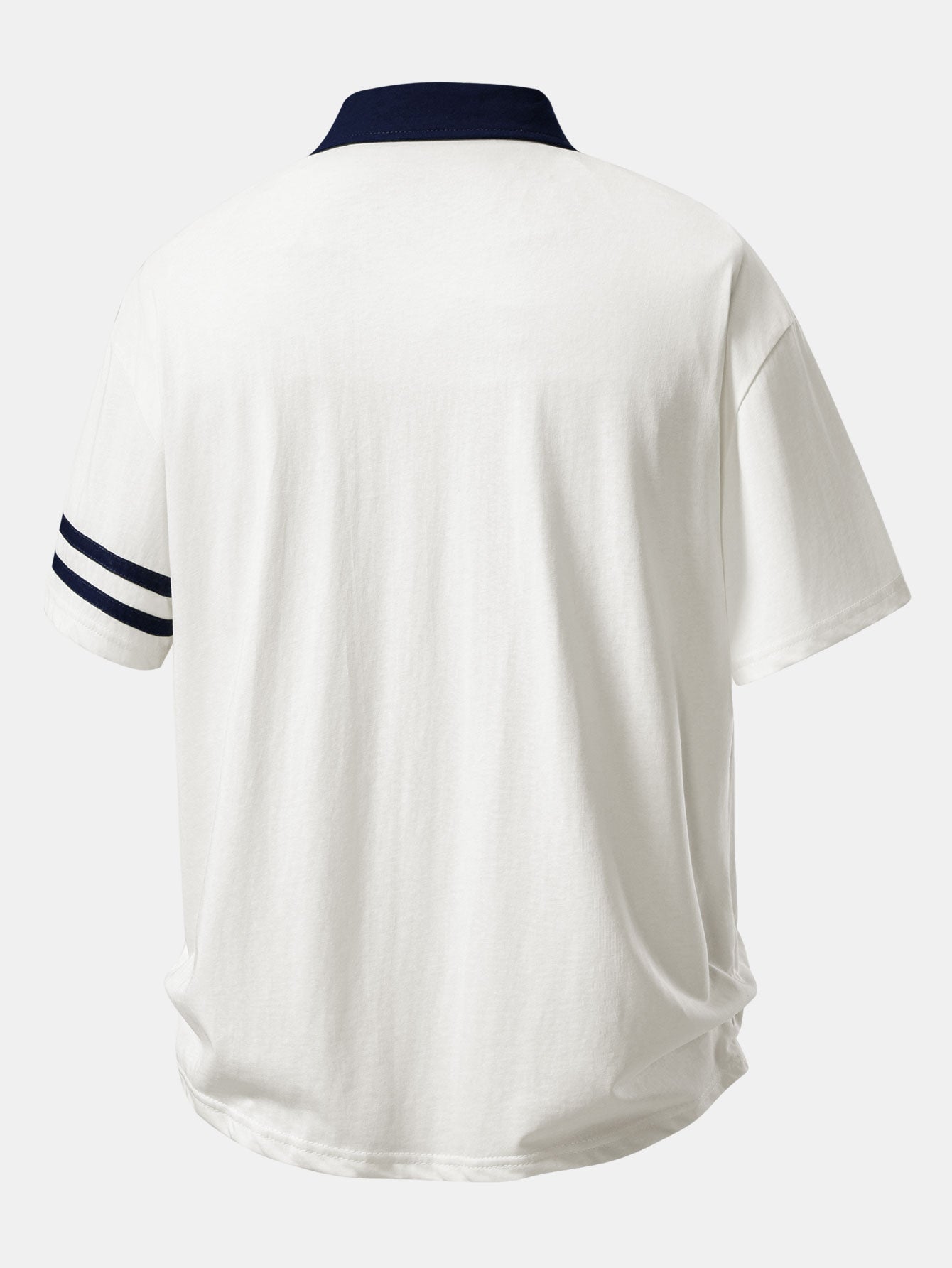 Relax Fit Contrast Collar Polo Shirt & Cotton Drawstring 7" Shorts