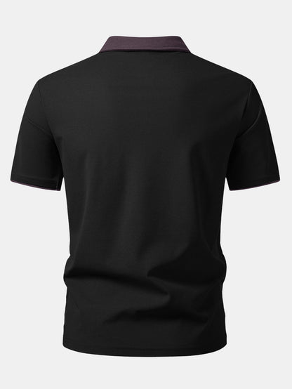 Contrast Collar Polo