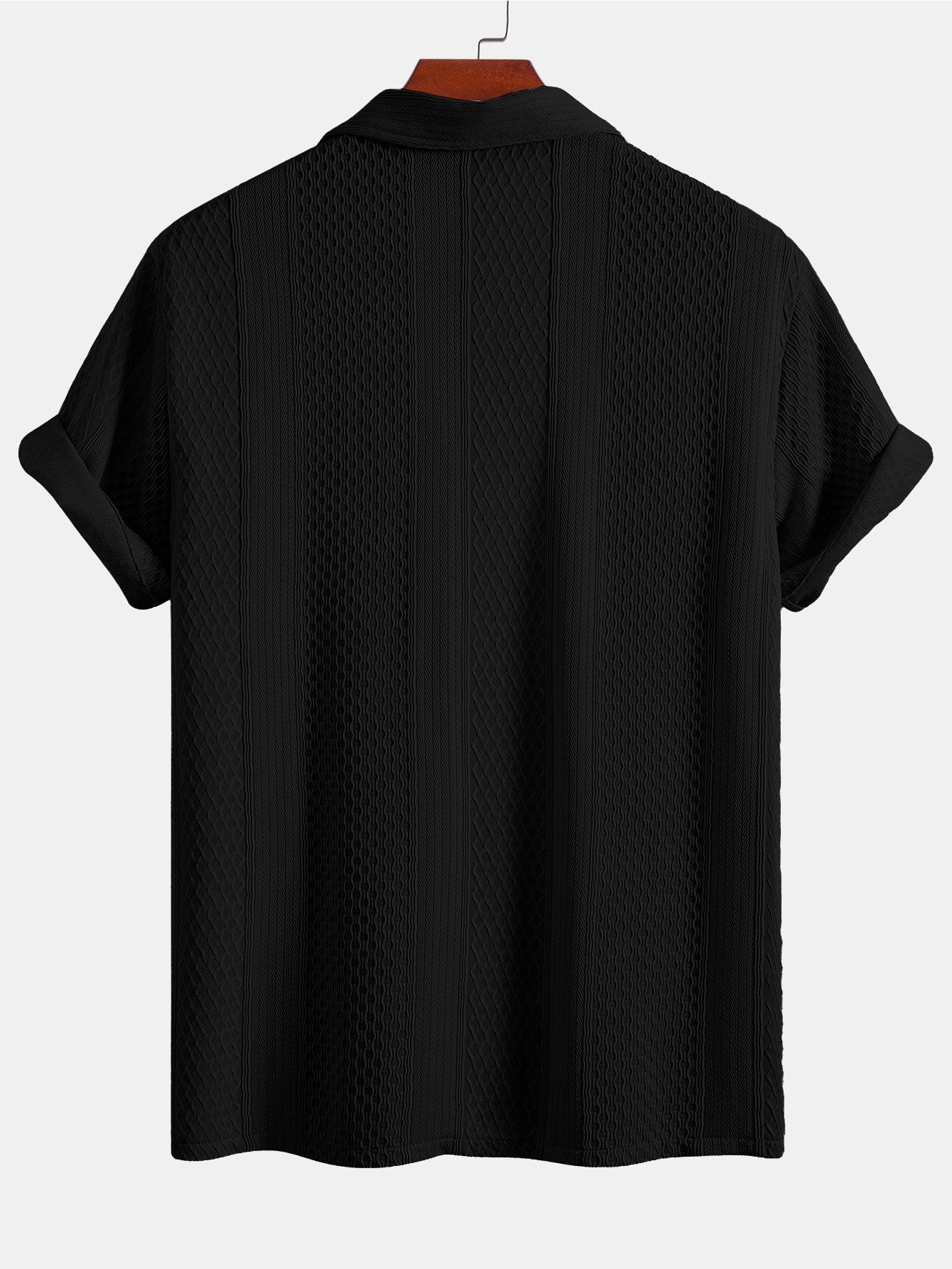 Geometric Jacquard Button Up Shirt