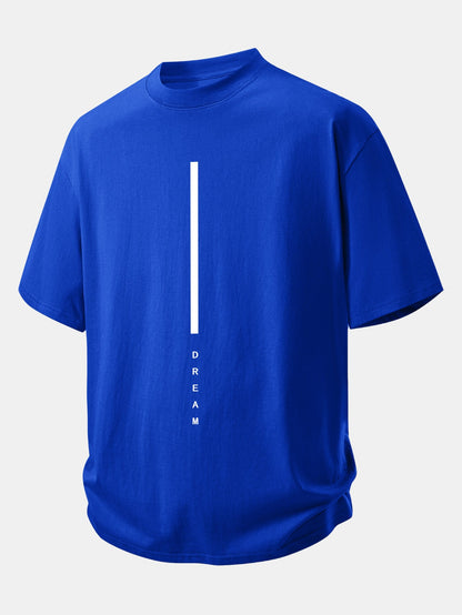 Relax Fit Dream Stripe Print Cotton T-Shirt
