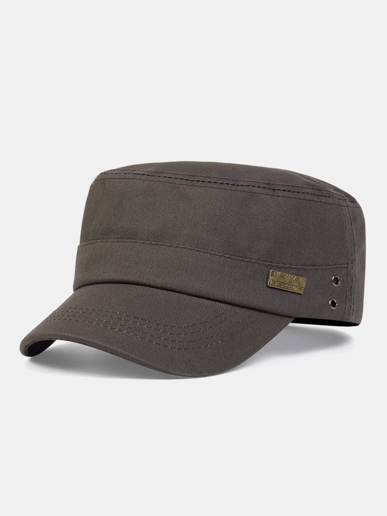 Classic Military Cadet Cap Cotton Flat Top Army Hat