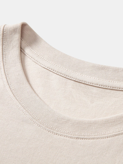 3 Pieces Basic Cotton Arc Hem T-Shirts