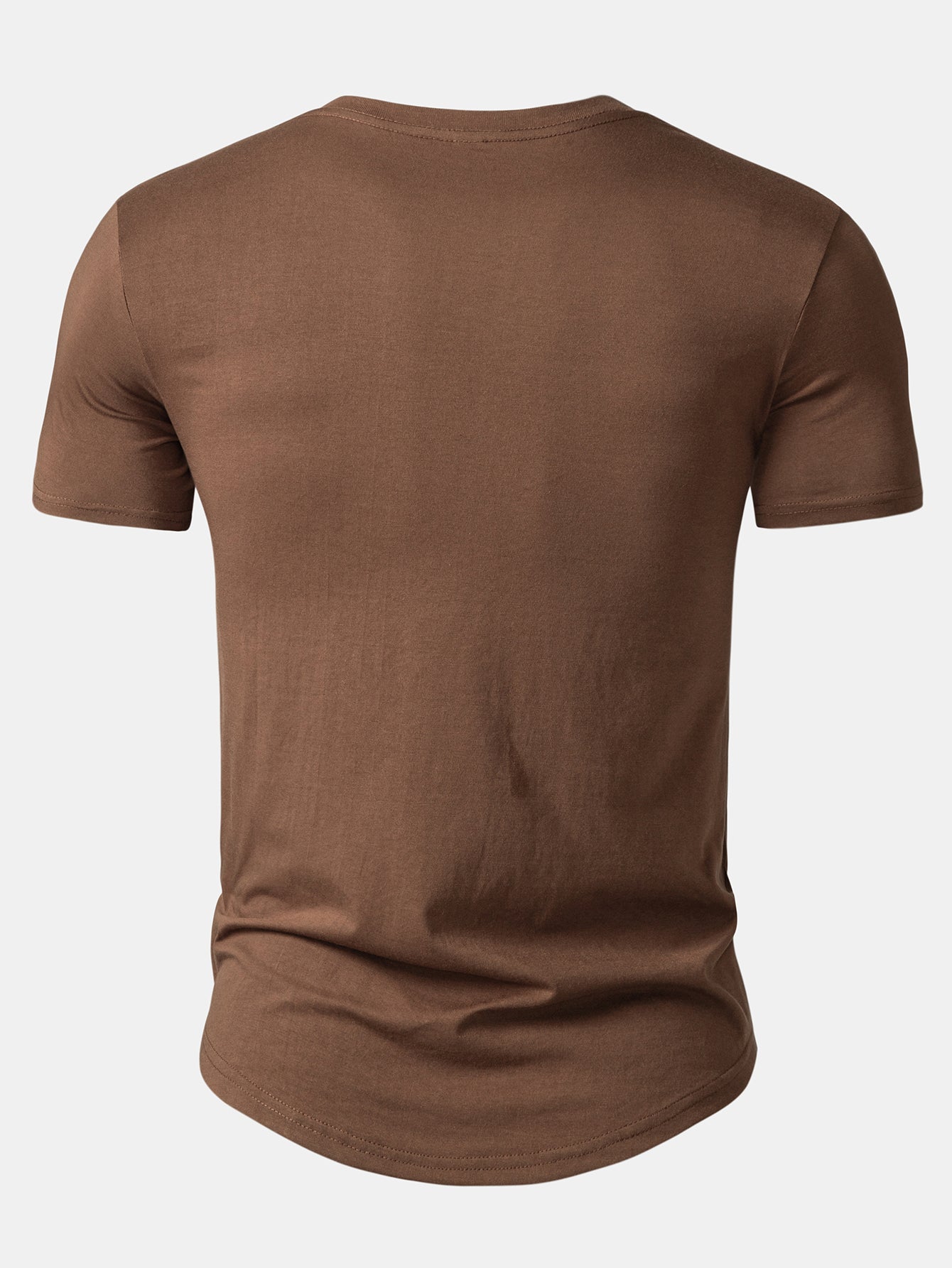 5 Pieces Basic Cotton Arc Hem T-Shirts