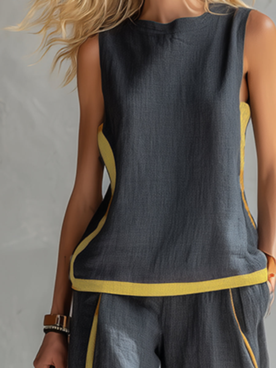 Leila Elegant Cotton Linen Co-ord Set
