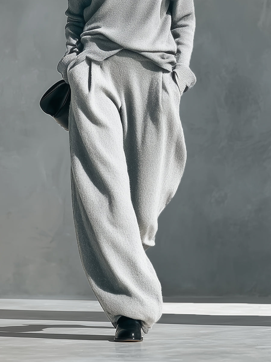 One-Shoulder Cut-Out Knit Blend Set