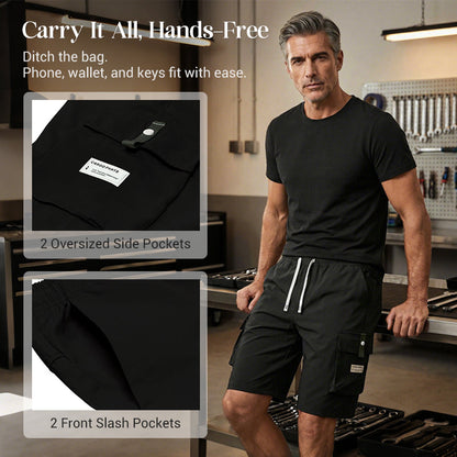 Men's Casual Drawstring Capri Cargo Pants