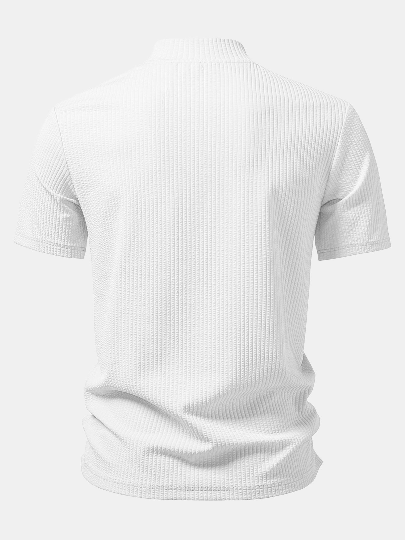Ribbed Mock Neck T-Shirt & Straight Leg Ribbed Pants