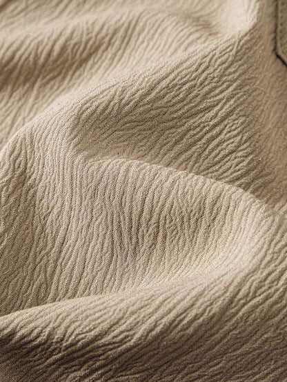 Crinkle Textured Drawstring 5" Shorts