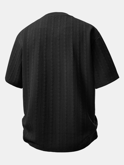 Relax Fit Twisted Jacquard T-Shirt