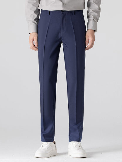 Stripe Button Up Knit Shirt & Slim Fit Tapered Trousers