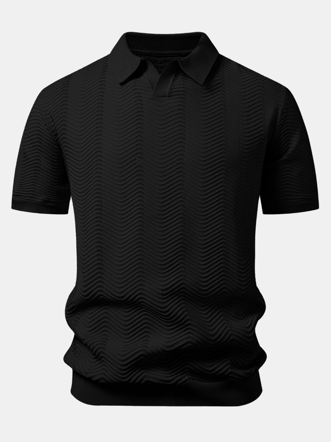 Wave Johnny Collar Knit Polo